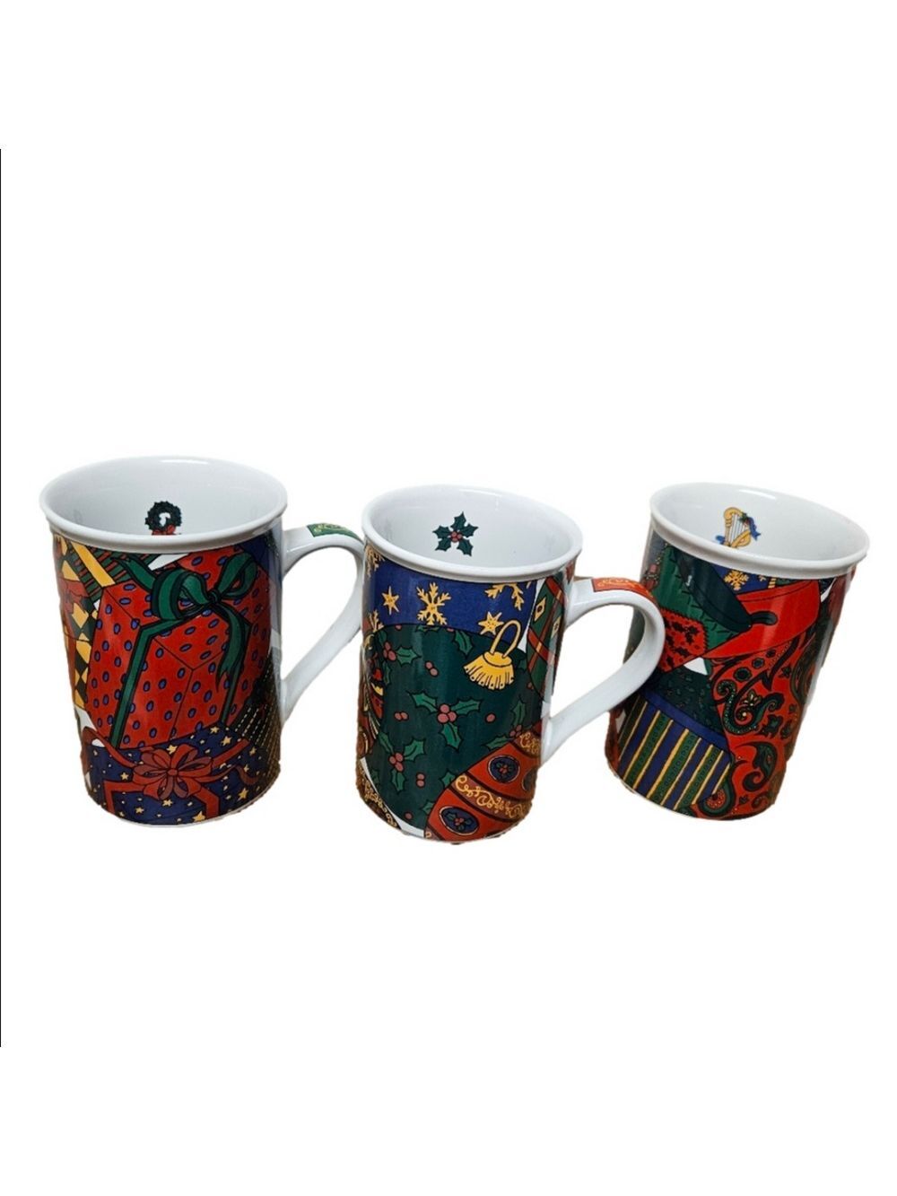 Vintage 1995 Signature Housewares "Holiday Elegance" 3-Set Mugs